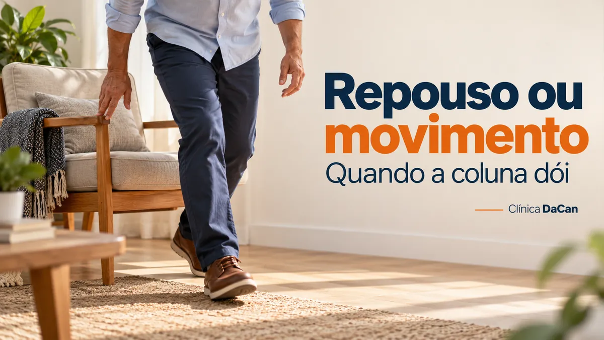 Capa ilustrativa do artigo: Repouso ou movimento: o que fazer quando a coluna dói?