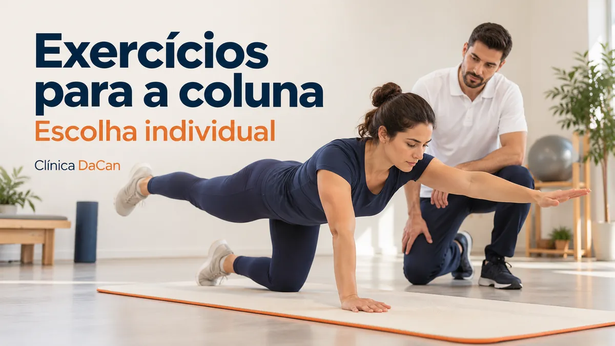 Capa ilustrativa do artigo: Exercícios para dor na coluna: como escolher e progredir com segurança