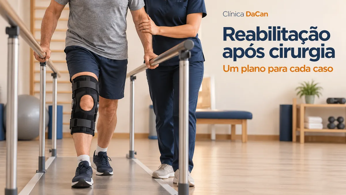 Capa ilustrativa do artigo: Reabilitação após cirurgia: fases do cuidado, exercícios e retorno à rotina