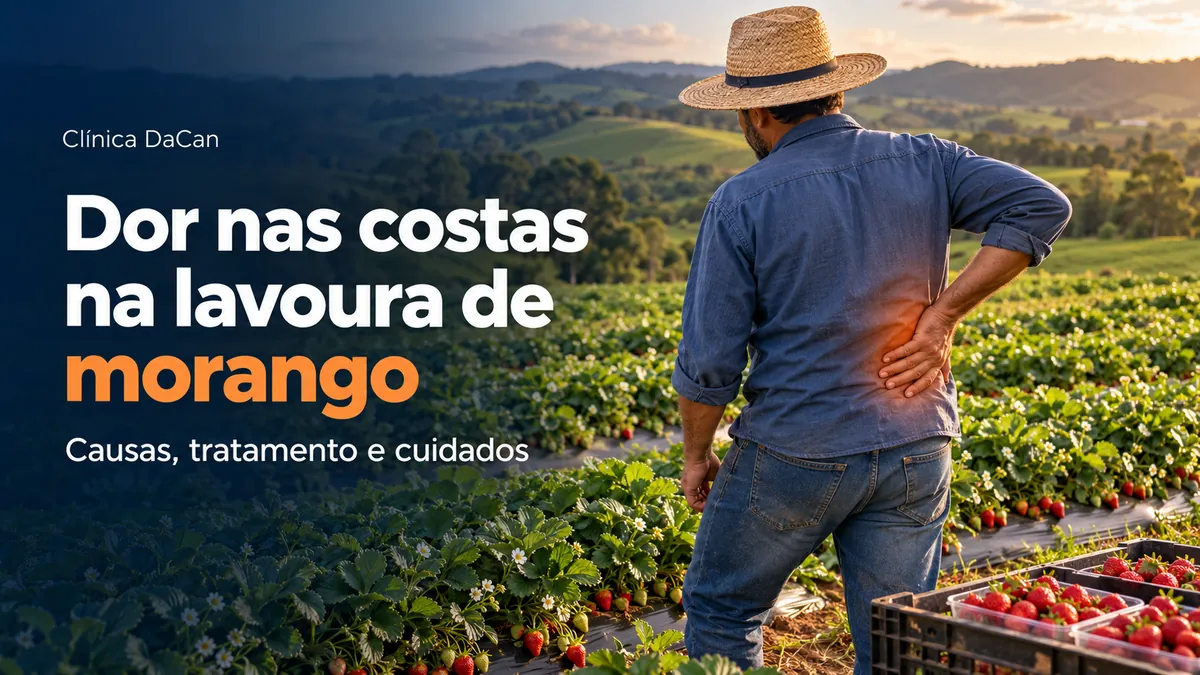 Capa ilustrativa do artigo: Dor nas costas depois de trabalhar na lavoura de morango